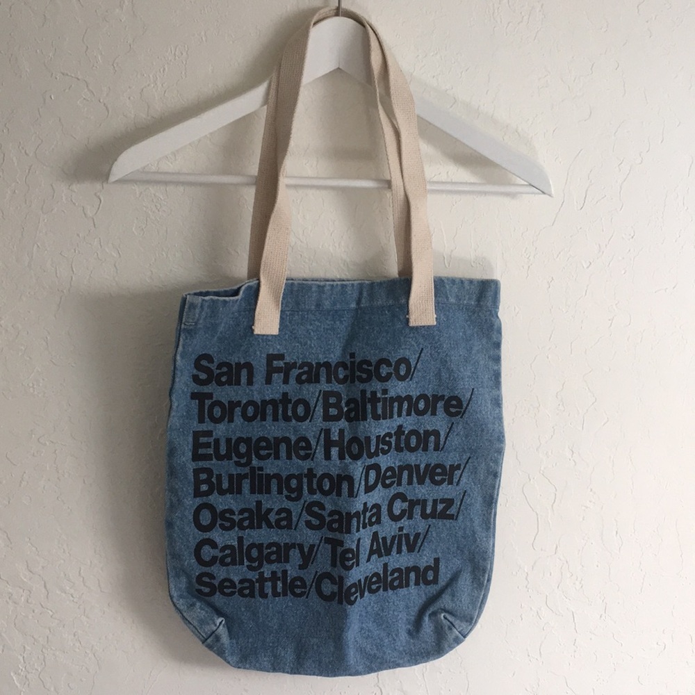 American Apparel - Denim Tote bag (cities)